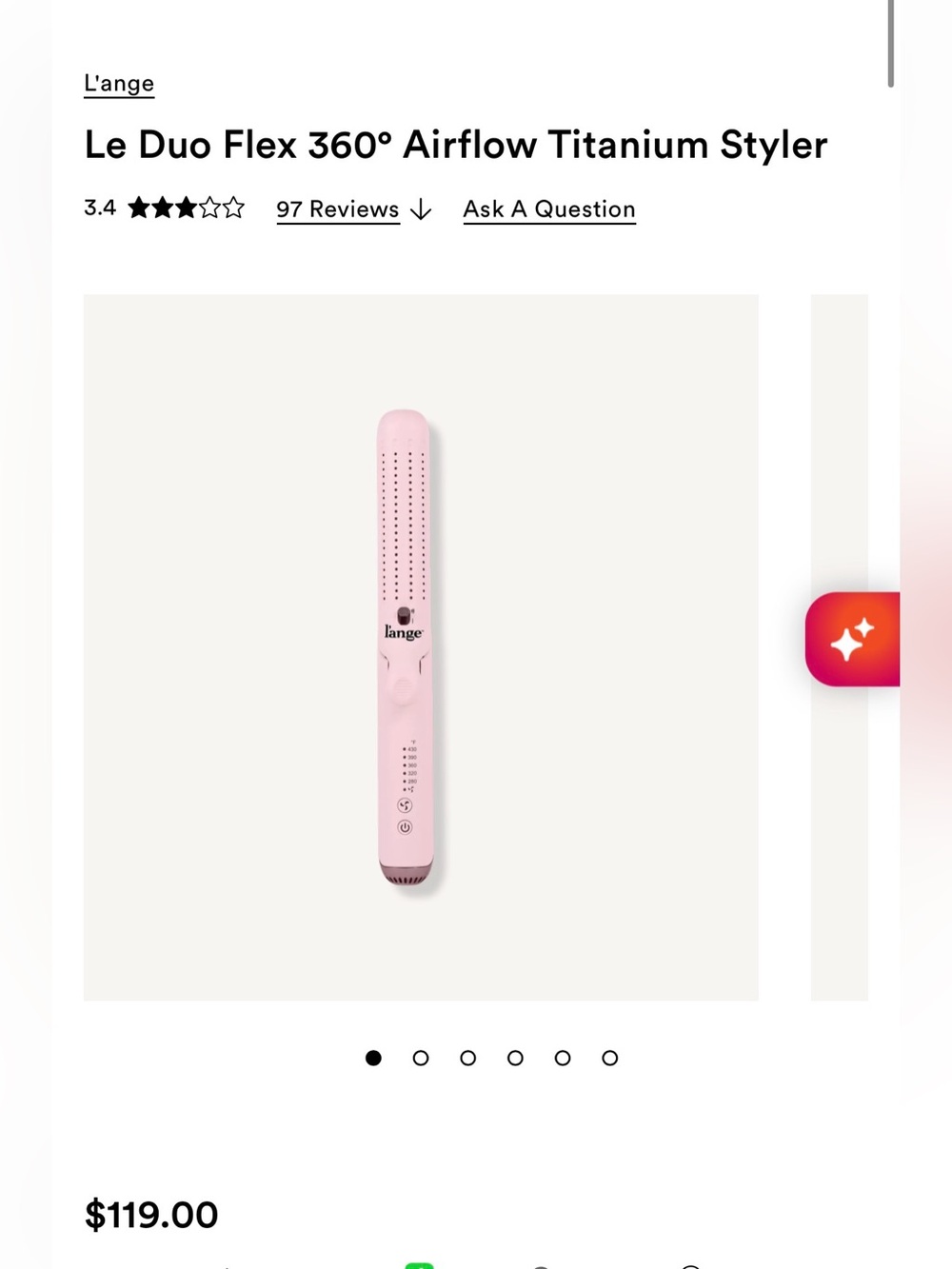 L'ange Pink Duo Flex 360° Airflow Titanium Styler